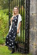 Polka Dot Waisted Dress, Black / 18 image