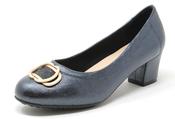 Soft Metallic Heel, Navy / 39 image
