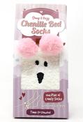 Chenille Bed Socks, Cream / F/S image