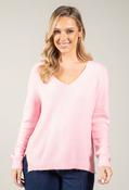 V-Neck Soft Touch Jumper, Rose / F/S image