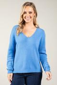 V-Neck Soft Touch Jumper, Blue / F/S image