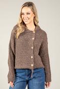 Collared Knit Cardigan, Light Brown / F/S