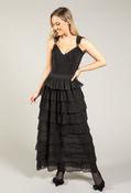 Layered Look Midi Skirt, Black / 12 image