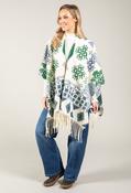 Fair Isle Soft Touch Cape, Blue/Green / F/S image