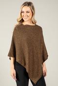 Metallic Knit Cape, Brown / F/S