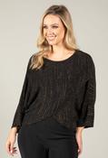 Asymmetrical Knit Jumper, Black / F/S image