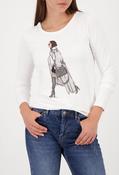 Printed Long Sleeve Top, White / 40 image