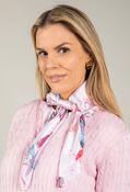 Butterfly Print Satin Touch Scarf, Pink / F/S image