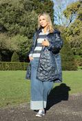 Floral Quilted Coat, Navy / F/S image