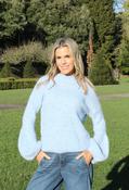 Balloon Sleeve Knit Jumper, Blue / F/S image