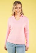 Gani V-Neck Knit Jumper, Coral / F/S image