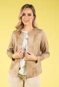 Vintage Leather Look Jacket, Stone / 10 image