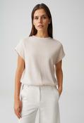 Ginte Ribbed Knit Vest, Natural Glaze / 36