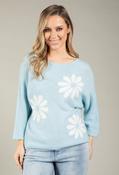 Mary Floral Knit Jumper, Blue / F/S image