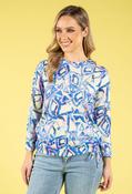 Geometric Design Knit Top, Blue / 16 image