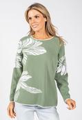Camila Floral Knit Jumper, Sage Mix / 16 image