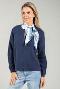 Clara Zip-up Knit Cardigan, Navy / 18 image