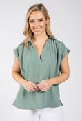 Sheila Collared Top, Sage / 10 image