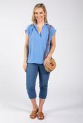 Sheila Collared Top, Blue / 14 image