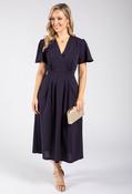 Wrap Style Midi Dress, Navy / 10 image