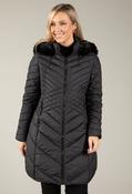 Hooded Quilted Coat, Black / 12 image