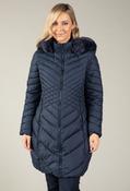Hooded Quilted Coat, Navy / 10 image
