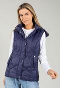Hooded Quilted Gilet, Navy / 12 image