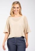 Knit Relaxed Pullover, Beige / F/S image