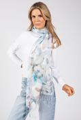 Soft Blossom Print Scarf, Blue / F/S image