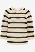 Nala Striped Knit Jumper, Black/Cream / 46 image