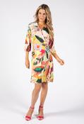 Sunny Abstract Print Wrap Dress, Red / 16 image