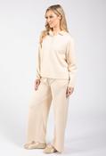 Soft Touch Wide Leg Joggers, Beige / F/S image