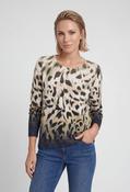 Abstract Print Knit Jumper, Green / 46 image