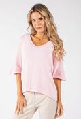 Two Tone Knit Relaxed Jumper, Pink / F/S