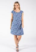Floral Print Linen Dress, Navy Mix / 18 image