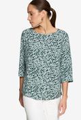 Ditsy Print Blouse, Dark Green/Blue / 34 image