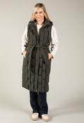 Geometrical Design Longline Gilet, Khaki / 14 image