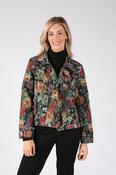 Floral Collared Jacket, Black / 10 image