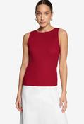 Sleeveless Ribbed Top, Candy Red / 42 image