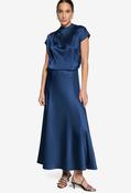 Satin Maxi Skirt, Navy / 34 image