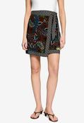 Wrap Style Printed Skirt, Brown / 34 image