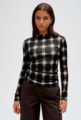 Secki Check Print Top, Black / 38 image