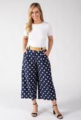 Polka Dot Culotte Trousers, Navy / F/S image