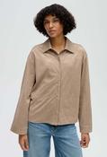 Filara Loose Fit Faux Suede Blouse, light mocca / 36 image