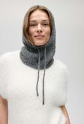 Asnoopy Hooded Knit Scarf, Quiet Grey / One