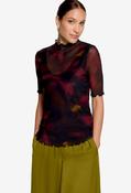 Floral Mesh Top, Black / 34