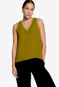 Satin Look Sleeveless Top, Green / 44 image