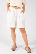 Linen Look Bermuda Shorts, White / F/S image