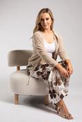 Open Front Mesh Hoodie, Beige / One