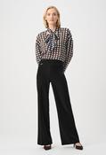 Belted Mid-rise Trousers, Black / 10 image